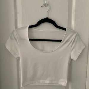 White Cropped Tshirt
